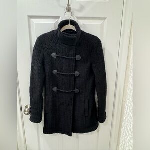 Splendid Black Knit Pea Coat